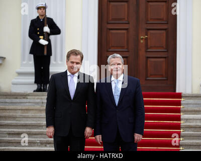 Le Président finlandais Niinistö visites allemagne Banque D'Images