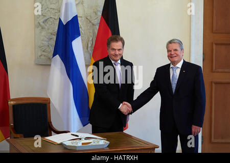 Le Président finlandais Niinistö visites allemagne Banque D'Images