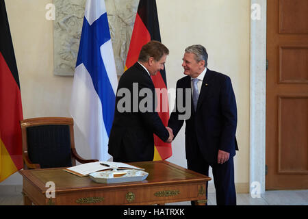 Le Président finlandais Niinistö visites allemagne Banque D'Images