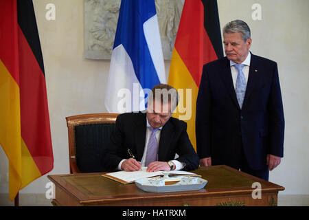 Le Président finlandais Niinistö visites allemagne Banque D'Images