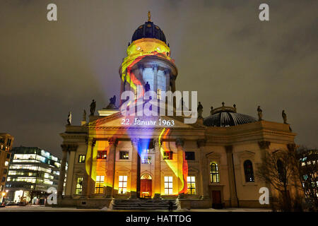 Gendarmenmarkt 50 ans Traité de l'Elysée Banque D'Images