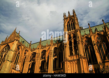 Cathédrale St Etienne, Metz, Lorraine, France Banque D'Images