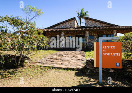 Centre d'accueil de Parque Nacional da Serra da Canastra (parc national Serra da Canastra) dans l'État de Minas Gerais, Brésil. Banque D'Images