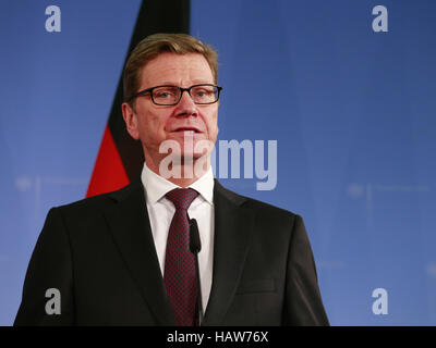 John Kerry rencontre FM Allemand Westerwelle. Banque D'Images