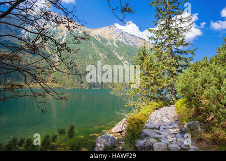 Hautes Tatras - Touristique tour de lac Morskie Oko Banque D'Images