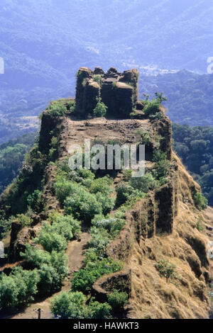 Pratapgad fort, mahabaleshwar, Maharashtra, Inde. Banque D'Images