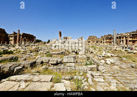 Grande cour - Baalbek, Liban Banque D'Images