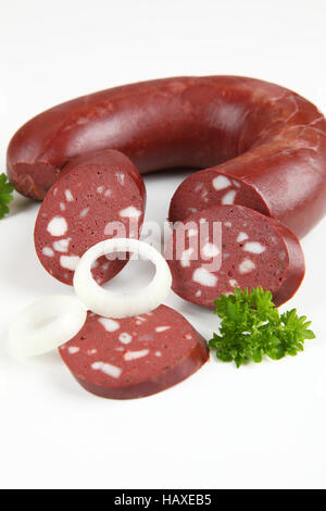 saucisse de sang Banque D'Images