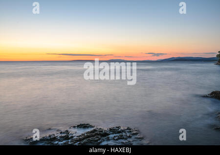 Sonnenuntergang à Cres Banque D'Images