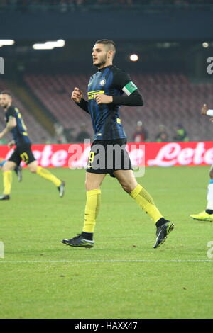 Napoli, Italie. 09Th Dec 2016. Mauro Icardi (K) (C.F. Inter) Mauro Icardi Crédit : Salvatore Esposito/Pacific Press/Alamy Live News Banque D'Images