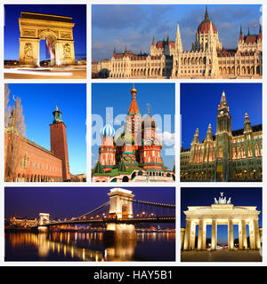 Impressions de sites européens Banque D'Images