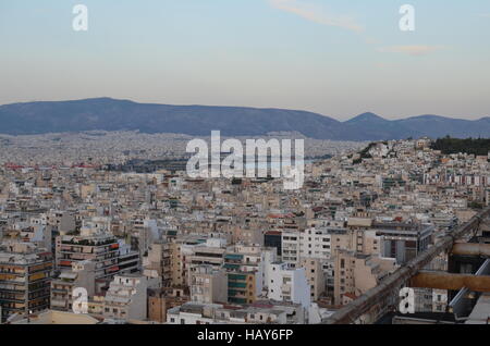 Photos du plus haut bâtiment d'Athènes et une fois dans les Balkans Banque D'Images