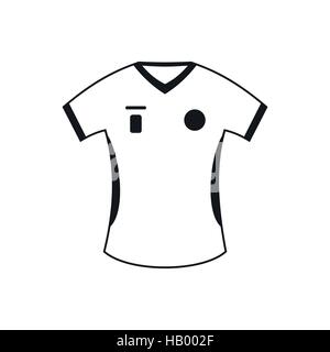 T-shirt Football icône simple noir Illustration de Vecteur