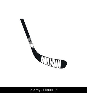 Icône simple noir bâton de hockey Illustration de Vecteur