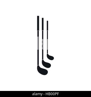 Clubs de Golf icône simple noir Illustration de Vecteur