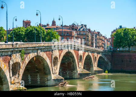 Pont Neuf sur la Garonne, Toulouse, France, Europe Banque D'Images