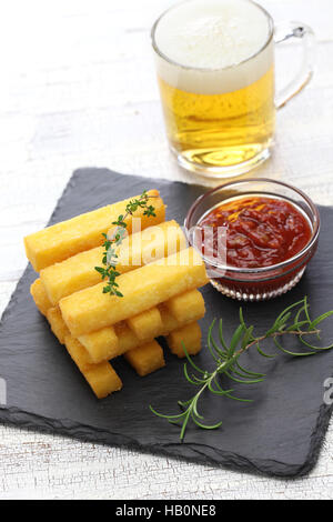 La polenta frites de polenta, bâtons, frites de polenta Banque D'Images