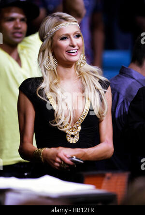 Paris Hilton assiste à l'UFC 114 le 29 mai 2010 à Las Vegas, Nevada. Photo par Francis Specker Banque D'Images