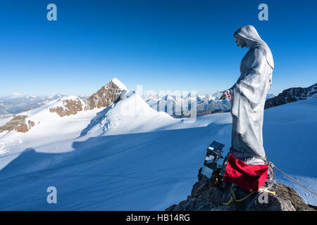 Sur le sommet du Monte Rosa, Ludwigshöhe massifs montagneux, les Alpes, l'Italie, l'Europe, l'UNION EUROPÉENNE Banque D'Images