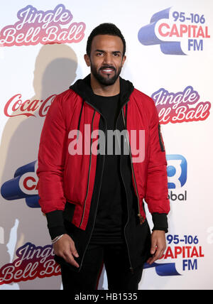 Craig David au cours de la Jingle Bell Ball avec Coca-Cola au London's O2 arena. Banque D'Images