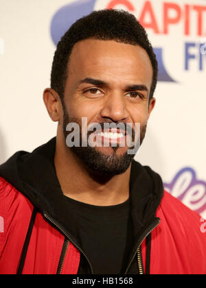 Craig David au cours de la Jingle Bell Ball avec Coca-Cola au London's O2 arena. ASSOCIATION DE PRESSE Photo. Photo date : Samedi 3 décembre 2016. Crédit photo doit se lire : Daniel Leal-Olivas/PA Wire Banque D'Images