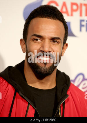 Craig David au cours de la Jingle Bell Ball avec Coca-Cola au London's O2 arena. ASSOCIATION DE PRESSE Photo. Photo date : Samedi 3 décembre 2016. Crédit photo doit se lire : Daniel Leal-Olivas/PA Wire Banque D'Images