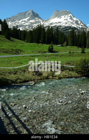 Alpes ; Autriche ; Europe ; rivière alpine ; Banque D'Images