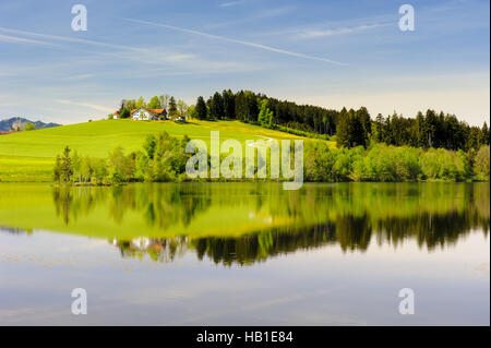 Vaste panorama paysage en Bavière, Allemagne, Banque D'Images