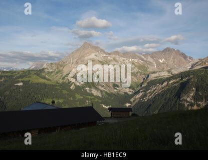 Soirée à Gsteig bei Gstaad Banque D'Images