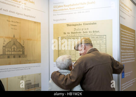 125 ans Halle (Saale) Hauptbahnhof Banque D'Images