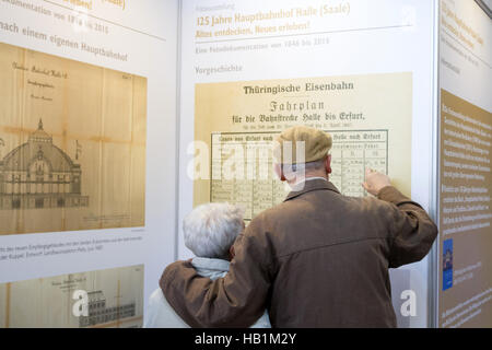 125 ans Halle (Saale) Hauptbahnhof Banque D'Images