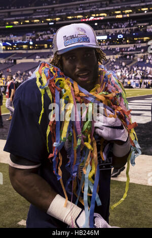 Indianapolis, Indiana, USA. 19Th Mar, 2016. 3 décembre 2016 - Indianapolis, Indiana - Penn State célèbre après le match de championnat de dix grandes entre Penn State Nittany Lions et Wisconsin Badgers au stade Lucas Oil. Penn State a gagné 38-31. © Scott/Taetsch ZUMA Wire/Alamy Live News Banque D'Images
