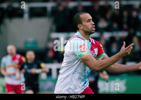 Newcastle sur Tyne, Royaume-Uni, 4 décembre 2016. Aaron Morris jouant pour Harlequins contre Newcastle Falcons. Crédit : Colin Edwards / Alamy Live News Banque D'Images