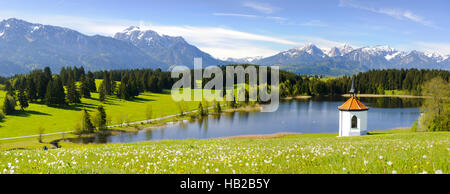 Vaste panorama paysage en Bavière, Allemagne, Banque D'Images