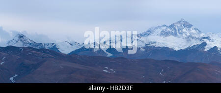 Vue panoramique sur la chaîne himalayenne Banque D'Images