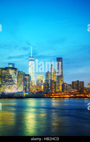 Vue aérienne de la ville de New York Banque D'Images