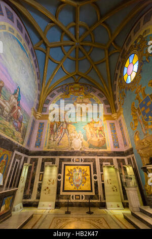 L'intérieur baroque de la cathédrale de Lima. Place principale, le Pérou. Banque D'Images