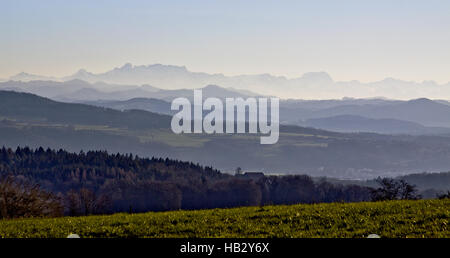 Alpes Suisses, Hausstock, Linde AG et le Tödi Banque D'Images