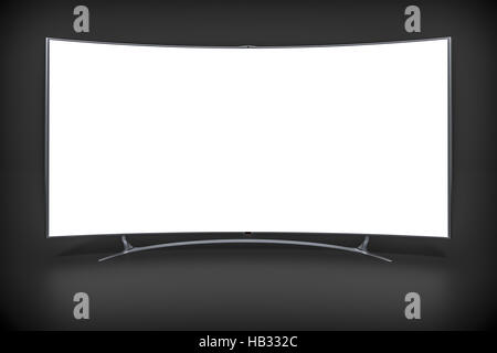 La télévision grand écran incurvé Banque D'Images