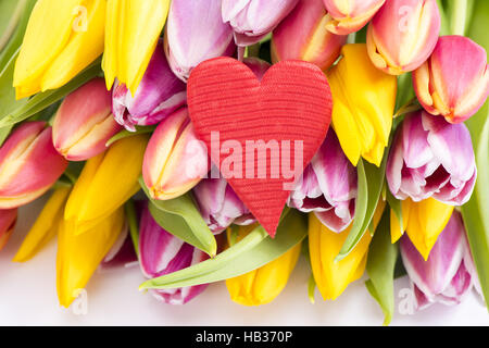 Fleurs d'esprit coeur comme symbole de l'amour Banque D'Images