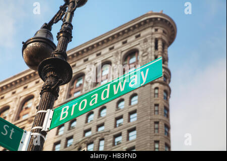 Signe de Broadway à New York City, USA Banque D'Images