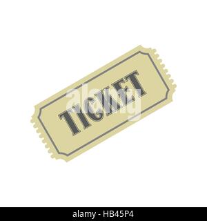 Ticket Vintage icône plate Illustration de Vecteur