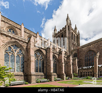 Cathédrale de Hereford, Angleterre, RU Banque D'Images