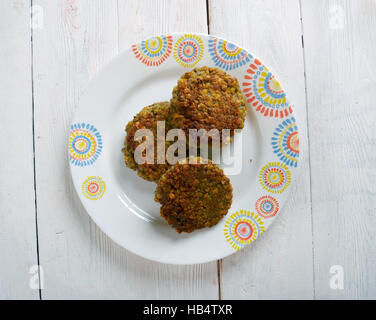 , Lentilles Beignets de légumes Banque D'Images