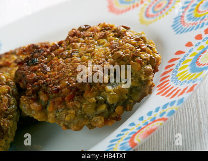 , Lentilles Beignets de légumes Banque D'Images