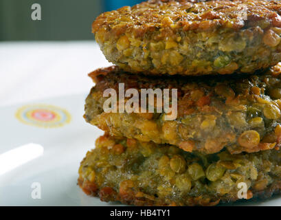 , Lentilles Beignets de légumes Banque D'Images