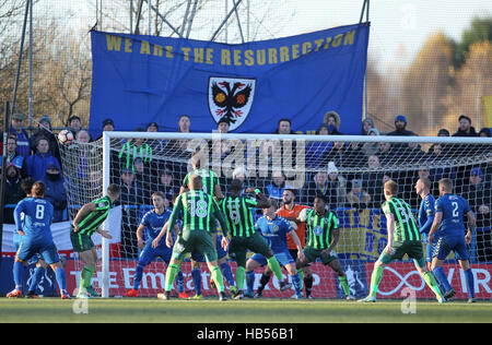 Une vue générale du match à jouer au cours de la FA Cup match unis au stade de Tameside, Ashton-under-Lyne. ASSOCIATION DE PRESSE Photo. Photo date : dimanche 4 décembre 2016. Voir l'ACTIVITÉ DE SOCCER histoire Curzon. Crédit photo doit se lire : Richard Ventes/PA Wire. RESTRICTIONS : EDITORIAL N'utilisez que pas d'utilisation non autorisée avec l'audio, vidéo, données, listes de luminaire, club ou la Ligue de logos ou services 'live'. En ligne De-match utilisation limitée à 75 images, aucune émulation. Aucune utilisation de pari, de jeux ou d'un club ou la ligue/dvd publications. Banque D'Images