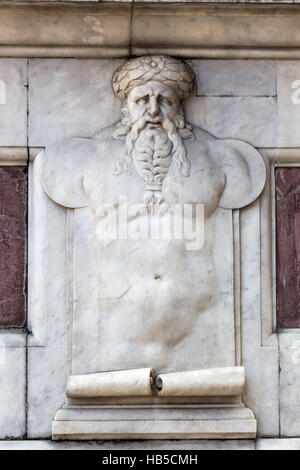 Allégement historique à la Loggia dei Lanzi, Florence, Italie Banque D'Images