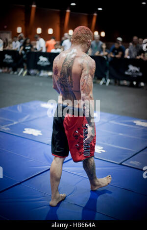 UFC fighter Chris Leben pendant une session de formation avant d'UFC 116 le 30 juin 2010 à Las Vegas, Nevada. Photo par Francis Specker Banque D'Images