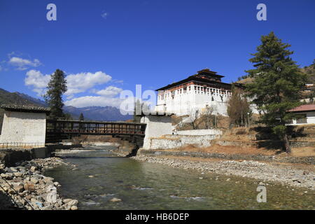 Rinpung Dzong de Paro Banque D'Images